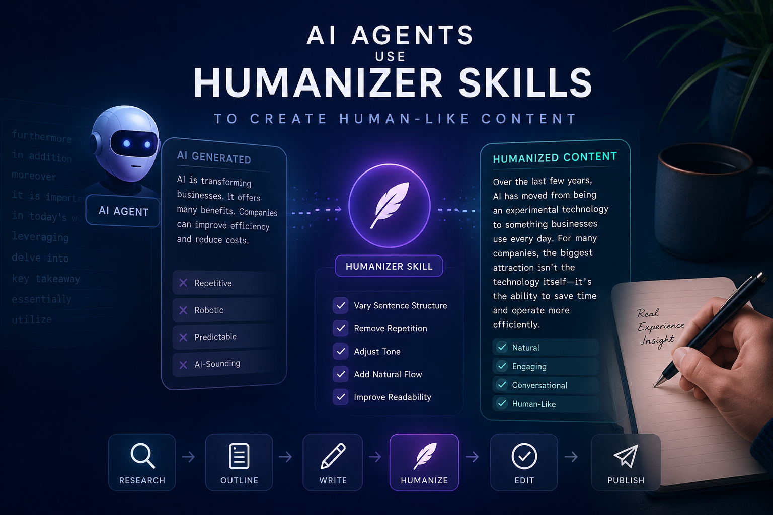 How AI Agents Use Humanizer Skills to Create Human-Like Content